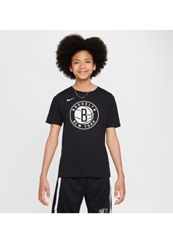 T-shirt z logo dla dużych dzieci (chłopców) Nike NBA Brooklyn Nets Essential - Czerń ze sklepu Nike poland w kategorii T-shirty chłopięce - zdjęcie 171502334