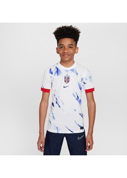Koszulka piłkarska dla dużych dzieci Nike Dri-FIT Norwegia (drużyna męska) Stadium 2024/25 (wersja wyjazdowa) – replika - Biel ze sklepu Nike poland w kategorii T-shirty chłopięce - zdjęcie 171502341