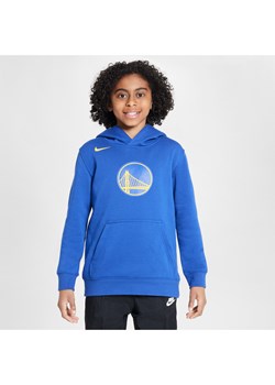 Dzianinowa bluza z kapturem dla dużych dzieci Nike NBA Golden State Warriors Club - Niebieski ze sklepu Nike poland w kategorii Bluzy chłopięce - zdjęcie 171502352