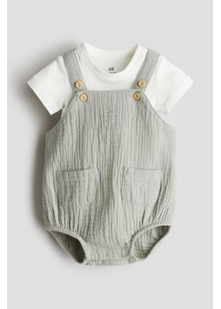 H & M - Bawełniany komplet 2-częściowy - Zielony ze sklepu H&M w kategorii Odzież dla niemowląt - zdjęcie 171502750