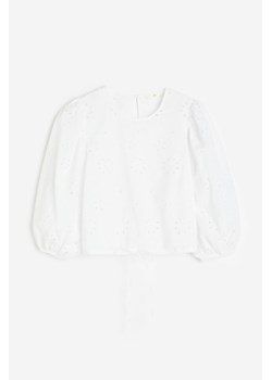 H & M - Bluzka z baloniastym rękawem - Biały ze sklepu H&M w kategorii Bluzki damskie - zdjęcie 171502760