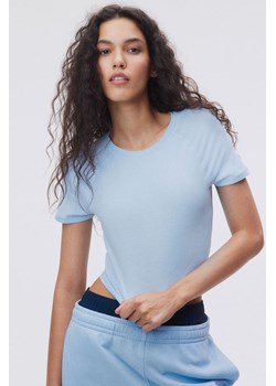 H & M - Krótki T-shirt - Niebieski ze sklepu H&M w kategorii Bluzki damskie - zdjęcie 171502834
