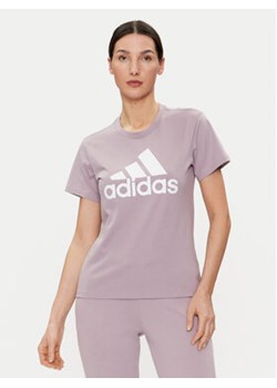 adidas T-Shirt Essentials Logo IR5411 Różowy Regular Fit ze sklepu MODIVO w kategorii Bluzki damskie - zdjęcie 171506820