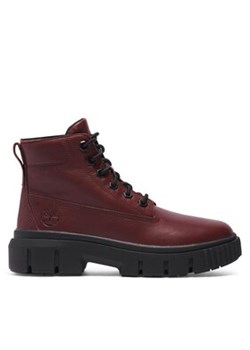 Timberland Botki Greyfield Leather Boot TB0A5PW9C601 Bordowy ze sklepu MODIVO w kategorii Workery damskie - zdjęcie 171508410