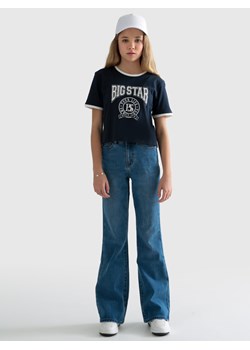 Koszulka dziewczęca o krótkim fasonie granatowa Serena 403/ Szortencja 403 ze sklepu Big Star w kategorii Bluzki dziewczęce - zdjęcie 171508664
