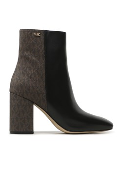 Botki MICHAEL Michael Kors Perla Bootie 40F3PLHE7L Blk/Brown ze sklepu eobuwie.pl w kategorii Botki - zdjęcie 171511344