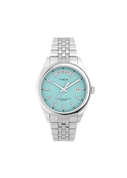 Zegarek Timex Legacy Day and Date Tiffany TW2V68400 Silver/ Turquoise ze sklepu eobuwie.pl w kategorii Zegarki - zdjęcie 171511561