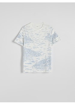 Reserved - T-shirt regular z nadrukiem - złamana biel ze sklepu Reserved w kategorii T-shirty męskie - zdjęcie 171513181