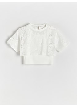 Reserved - Dwuwarstowa bluzka - złamana biel ze sklepu Reserved w kategorii Bluzki dziewczęce - zdjęcie 171516184