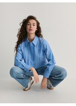 Reserved - Koszula z plisami - jasnoniebieski ze sklepu Reserved w kategorii Koszule damskie - zdjęcie 171516421