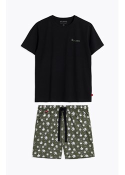 Bawełniana piżama męska Blazy Tom NMP-368, Kolor czarny-khaki, Rozmiar XL, ATLANTIC ze sklepu Intymna w kategorii Piżamy męskie - zdjęcie 171517144
