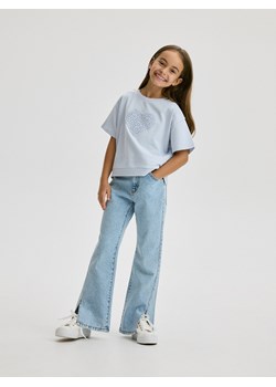 Reserved - T-shirt z naszywką - jasnoniebieski ze sklepu Reserved w kategorii Bluzki dziewczęce - zdjęcie 171518081