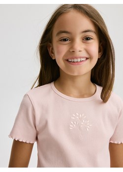 Reserved - T-shirt z haftem - brudny róż ze sklepu Reserved w kategorii Bluzki dziewczęce - zdjęcie 171518091