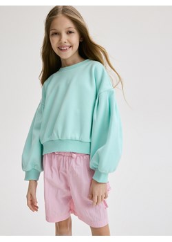 Reserved - Bluza z tłoczeniem - turkusowy ze sklepu Reserved w kategorii Bluzy dziewczęce - zdjęcie 171518212