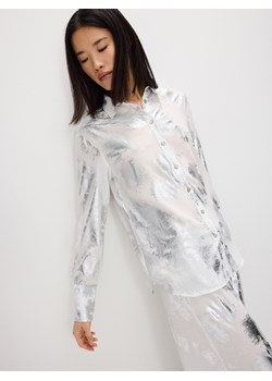 Reserved - Koszula z metalicznym nadrukiem - złamana biel ze sklepu Reserved w kategorii Koszule damskie - zdjęcie 171520630