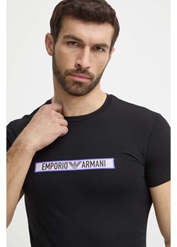 Emporio Armani Underwear t-shirt bawełniany lounge kolor czarny z nadrukiem 111035 4R517 ze sklepu ANSWEAR.com w kategorii T-shirty męskie - zdjęcie 171521293