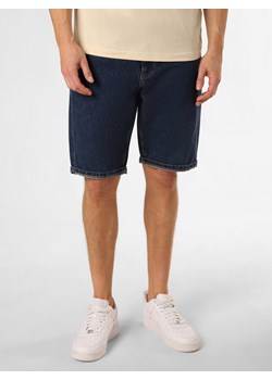 Calvin Klein Jeans Męskie szorty dżinsowe Mężczyźni Bawełna dark stone jednolity ze sklepu vangraaf w kategorii Spodenki męskie - zdjęcie 171521452