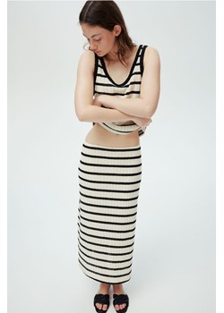 H & M - Dzianinowa spódnica w strukturalny splot - Czarny ze sklepu H&M w kategorii Spódnice - zdjęcie 171523902
