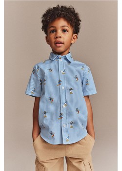 H & M - Bawełniana koszula z krótkim rękawem - Niebieski ze sklepu H&M w kategorii Koszule chłopięce - zdjęcie 171523904