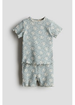 H & M - Komplet z bawełnianego dżerseju 2-częściowy - Turkusowy ze sklepu H&M w kategorii Odzież dla niemowląt - zdjęcie 171523912