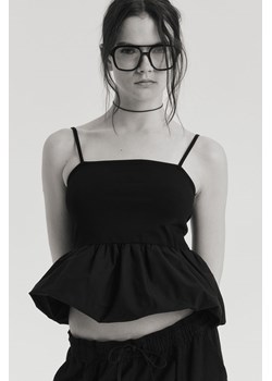 H & M - Top bombka na ramiączkach - Czarny ze sklepu H&M w kategorii Bluzki damskie - zdjęcie 171523952