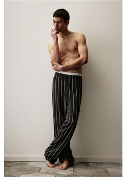 H & M - Spodnie z domieszką lnu Relaxed Fit - Czarny ze sklepu H&M w kategorii Spodnie damskie - zdjęcie 171524020