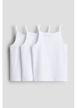 H & M - Dżersejowa koszulka 3-pak - Biały ze sklepu H&M w kategorii Podkoszulki dziecięce - zdjęcie 171524051