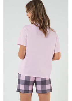Piżama damska na krótki rękaw i krótkie spodenki Kayo, Kolor różowo-grafitowy, Rozmiar S, Italian Fashion - id: 185060 - marki Italian Fashion - 171524142 Piżama damska na krótki rękaw i krótkie spodenki Kayo, Kolor różowo-grafitowy, Rozmiar S, Italian Fashion ze sklepu Intymna w kategorii Piżamy damskie - zdjęcie 171524142
