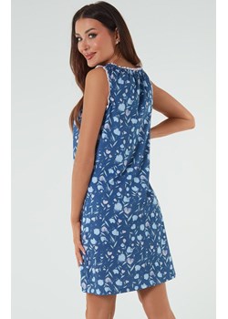 Koszula damska na szerokie ramiączko Tulip, Kolor niebieski-wzór, Rozmiar S, Italian Fashion ze sklepu Intymna w kategorii Koszule nocne - zdjęcie 171524160