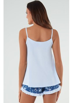Piżama damska na wąskie ramiączko niebieska Tulip, Kolor niebiesko-błękitny, Rozmiar S, Italian Fashion - id: 185076 - marki Italian Fashion - 171524180 Piżama damska na wąskie ramiączko niebieska Tulip, Kolor niebiesko-błękitny, Rozmiar S, Italian Fashion ze sklepu Intymna w kategorii Piżamy damskie - zdjęcie 171524180
