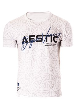 Męska koszulka T-001 - biała ze sklepu Risardi w kategorii T-shirty męskie - zdjęcie 171524493