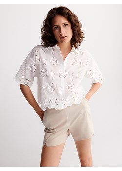 Reserved - Ażurowa koszula - złamana biel ze sklepu Reserved w kategorii Koszule damskie - zdjęcie 171524904
