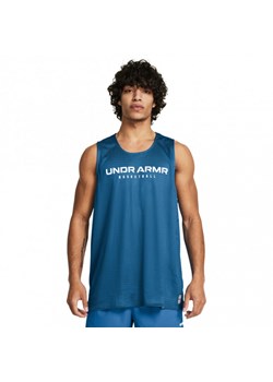 Męski top do koszykówki Under Armour Baseline Reversible Tank - niebieski ze sklepu Sportstylestory.com w kategorii T-shirty męskie - zdjęcie 171526280