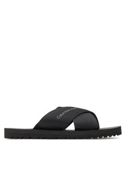 Calvin Klein Jeans Klapki Cross Sandal Slipon Rp In Btw YM0YM00942 Czarny ze sklepu MODIVO w kategorii Klapki męskie - zdjęcie 171529151