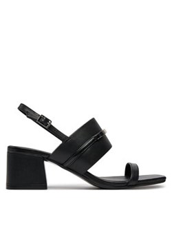 Calvin Klein Sandały Heel Sandal 45 Met Bar Lth HW0HW02056 Czarny ze sklepu MODIVO w kategorii Sandały damskie - zdjęcie 171529574