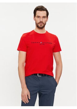 Tommy Hilfiger T-Shirt Logo MW0MW11797 Czerwony Slim Fit ze sklepu MODIVO w kategorii T-shirty męskie - zdjęcie 171530071