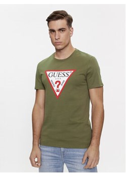 Guess T-Shirt Logo M2YI71 I3Z14 Zielony Slim Fit ze sklepu MODIVO w kategorii T-shirty męskie - zdjęcie 171530360