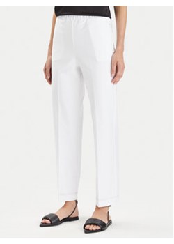 Weekend Max Mara Spodnie materiałowe Ballata 2416781108 Biały Regular Fit ze sklepu MODIVO w kategorii Spodnie damskie - zdjęcie 171530463