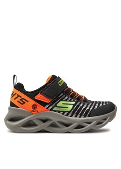 Sneakersy Skechers Novlo 401650L/BKOR Black/Orange ze sklepu eobuwie.pl w kategorii Buty sportowe dziecięce - zdjęcie 171531470