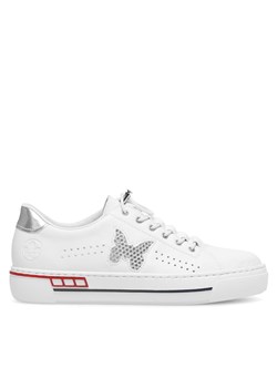 Sneakersy Rieker L8857-80 Biały ze sklepu eobuwie.pl w kategorii Trampki damskie - zdjęcie 171532402