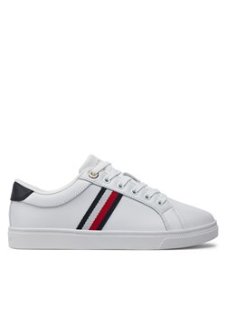 Sneakersy Tommy Hilfiger Essential Webbing Cupsole FW0FW07378 White YBS ze sklepu eobuwie.pl w kategorii Buty sportowe damskie - zdjęcie 171532664