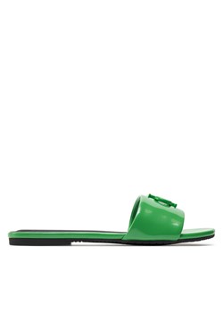 Klapki Calvin Klein Jeans Flat Sandal Slide Mg Met YW0YW01348 Zielony ze sklepu eobuwie.pl w kategorii Klapki damskie - zdjęcie 171532841