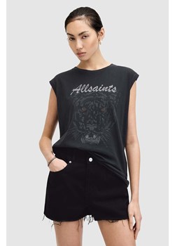 AllSaints t-shirt bawełniany HUNTER BROOKE TANK damski kolor czarny W084JA ze sklepu ANSWEAR.com w kategorii Bluzki damskie - zdjęcie 171535724