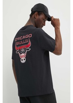 New Era t-shirt bawełniany męski kolor czarny z nadrukiem CHICAGO BULLS ze sklepu ANSWEAR.com w kategorii T-shirty męskie - zdjęcie 171535902
