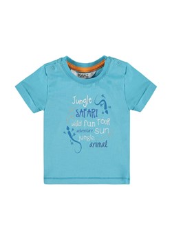 Chłopięca niemowlęca bluzka z krótkim rękawem niebieska ze sklepu 5.10.15 w kategorii Koszulki niemowlęce - zdjęcie 171536852