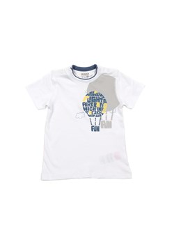Chłopięca niemowlęca bluzka z krótkim rękawem biała ze sklepu 5.10.15 w kategorii Koszulki niemowlęce - zdjęcie 171536883