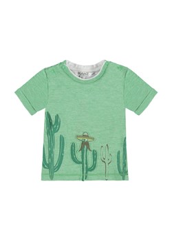 Chłopięca niemowlęca bluzka z krótkim rękawem zielona ze sklepu 5.10.15 w kategorii Koszulki niemowlęce - zdjęcie 171536941