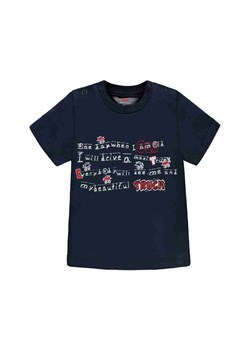 Chłopięca koszulka z krótkim rękawem granatowa ze sklepu 5.10.15 w kategorii T-shirty chłopięce - zdjęcie 171536943