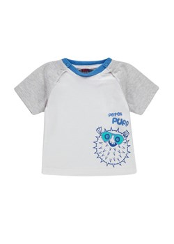 Chłopięca niemowlęca bluzka z krótkim rękawem biała ze sklepu 5.10.15 w kategorii Koszulki niemowlęce - zdjęcie 171536983