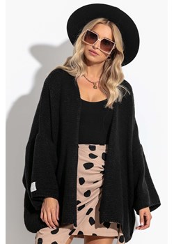 Luźny krótki kardigan czarny oversize Fobya ze sklepu 5.10.15 w kategorii Swetry damskie - zdjęcie 171537041
